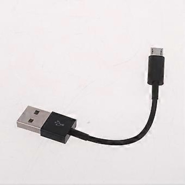 Kort Micro USB-kabel 10/20 cm Mobiltelefon Micro USB-kabel USB till Micro USB Laddningskabel Datakabel för Telefon PC Svart Black