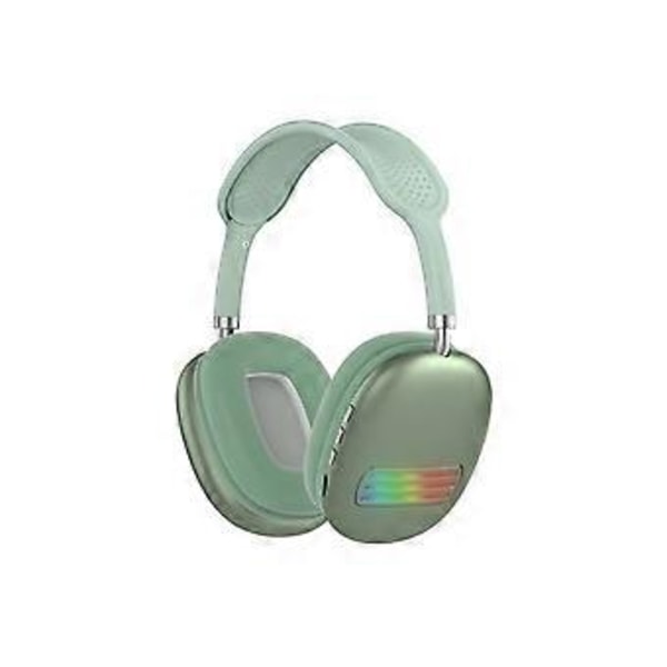 Lysande Bluetooth Gaming Hörlurar Trådlöst Over Ear Headset med Mikrofon - Grön