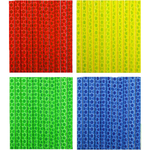 Cykel Ekrar Reflektor, 4/48-pack (12 x Blå + 12 x Grön