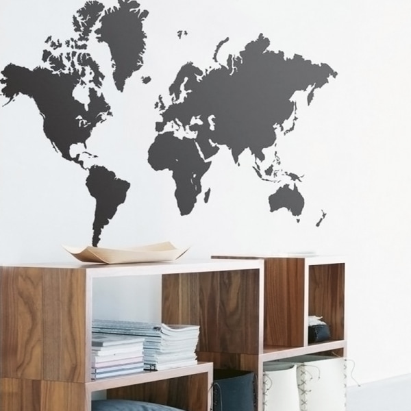 World Map Wall Decoration，World Map Puzzle Wall Background，Brown