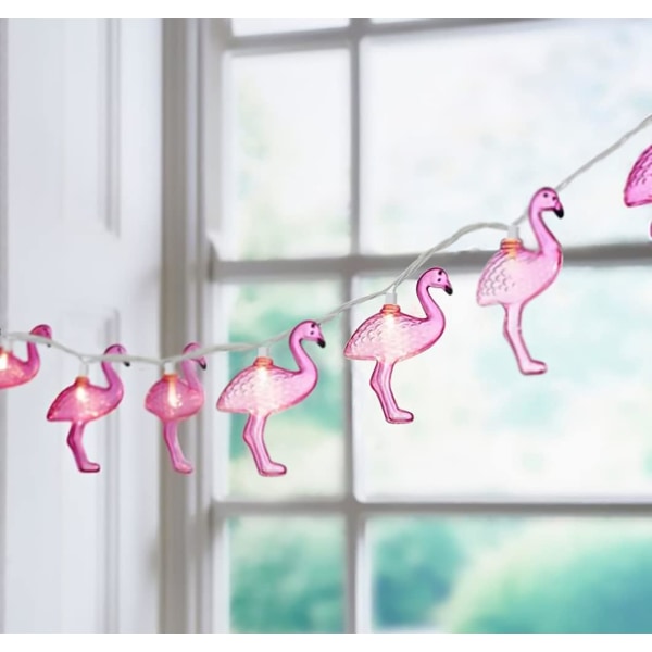 3m udendørs flamingo lyskæde med 20 mini glødepærer