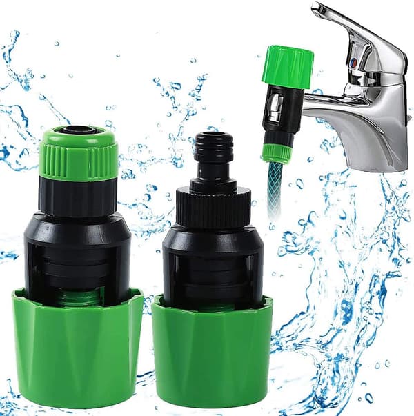 Universal kranadapter, 2 stk krantilkobling, justerbar plast