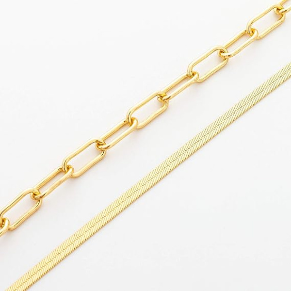 Link Lagt Halskæde Guld Lagt Papirclips Kæde Choker til Kvinder