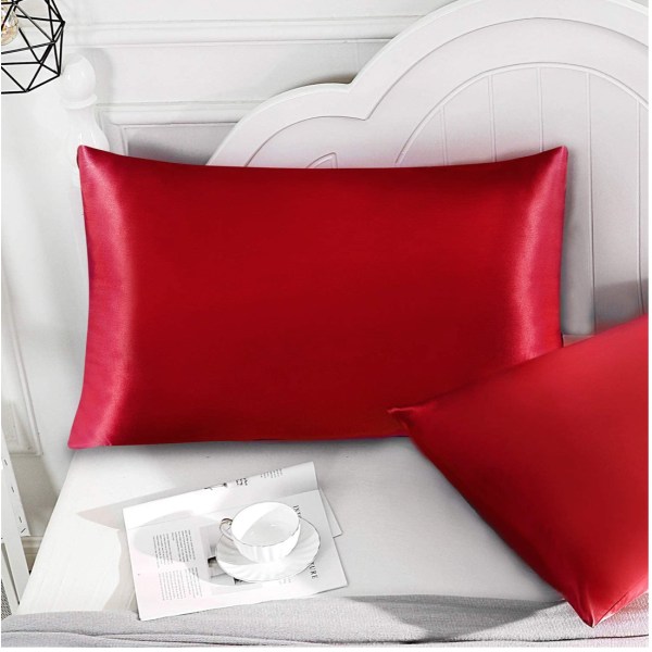 Wine red pillowcases 50 x 75 cm (set of 2) Durable hypoallergenic