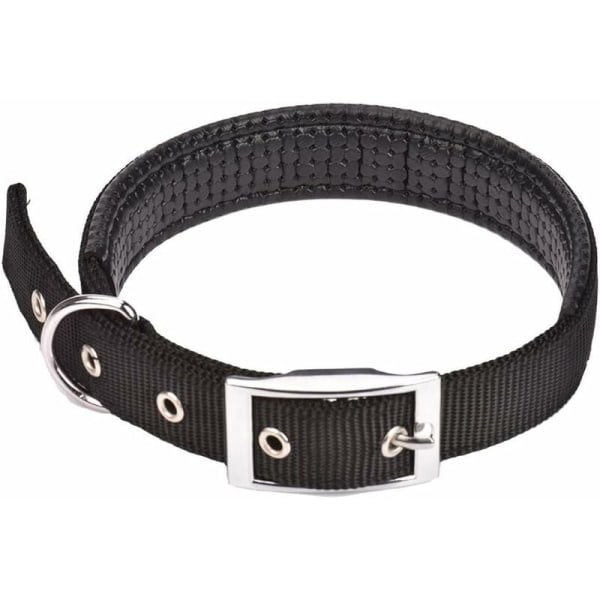 Hundhalsband i läder (L, svart)