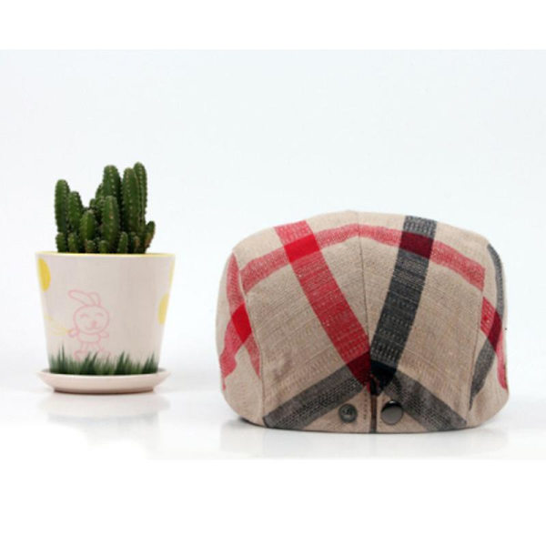 Herrar basker platt newsboy hatt justerbar irländsk cabbie keps andningsbar körning jakt hatt (beige)