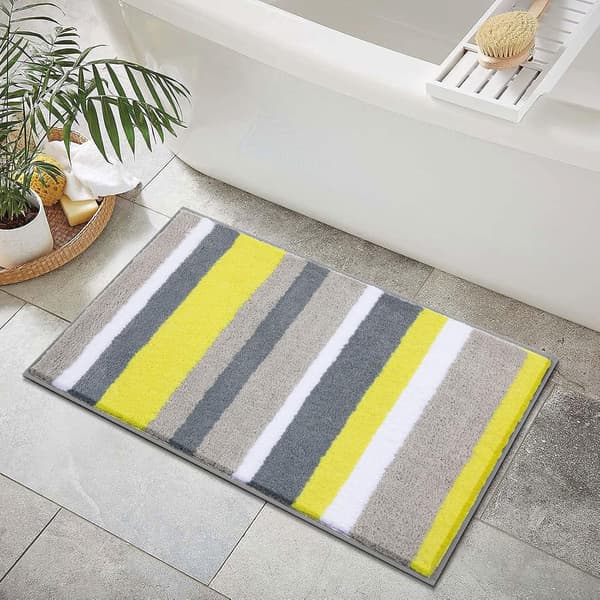 Halkskyddande absorberande badrumsmatta i mikrofiber för dusch
