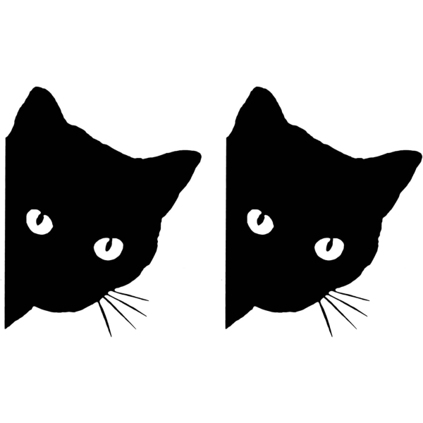 2 delar 15 cm Cat Peeking Car Stickers Cat Look Vinyl Självhäftande