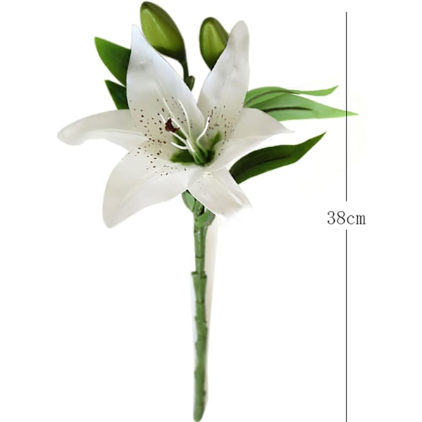 Konstgjorda blommor 5 st konstgjorda liljor med 5 knoppar växter Flo