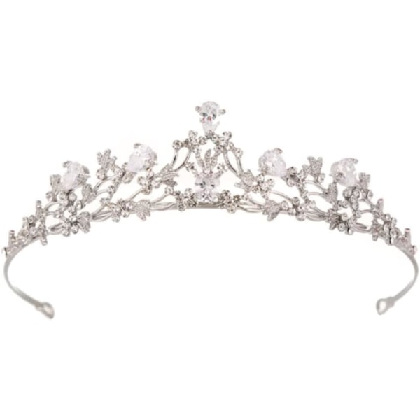 Krystall Tiara Krone, Kobber Zirkonia Rhinestone Krone Tiara Encruste