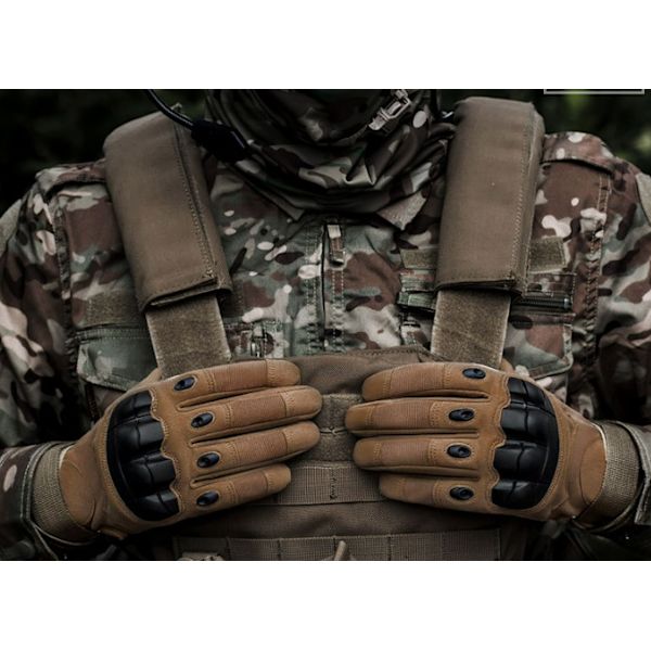 Svarta motorcykelhandskar med full finger touch screen