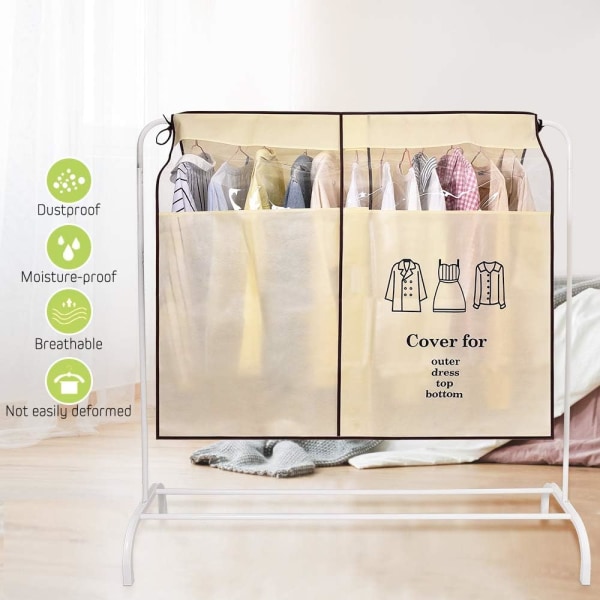 Plastpåse för kläder Transparent Fönster Dammskydd Klädöverdrag Univers