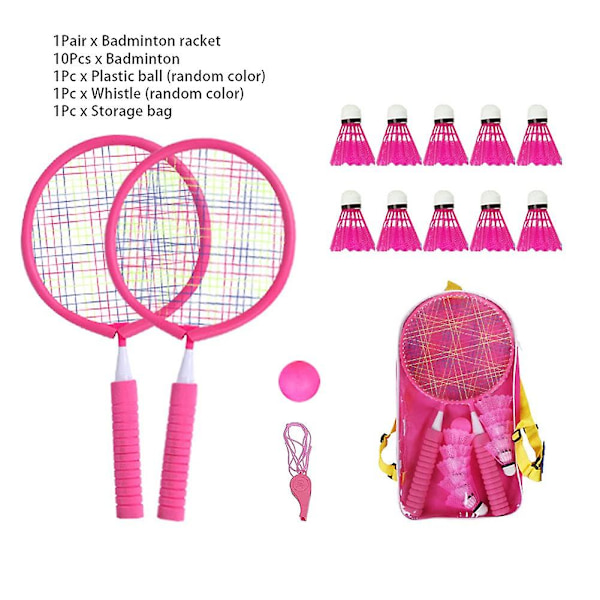 Badmintonset för barn, min Badmintonset med 10 badmintonbollar för barn från 2-12 år