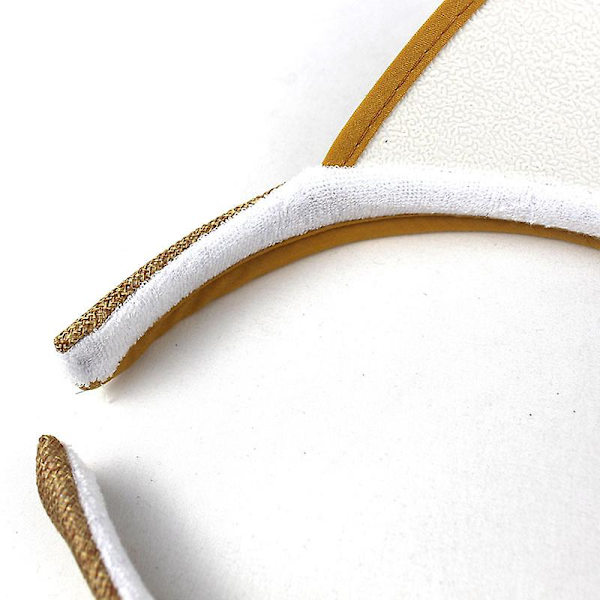 Sommarandningsbar halm solhatt topplös tom solskärm keps hatt damer justerbar natur halm topplös strandresa keps（Beige）