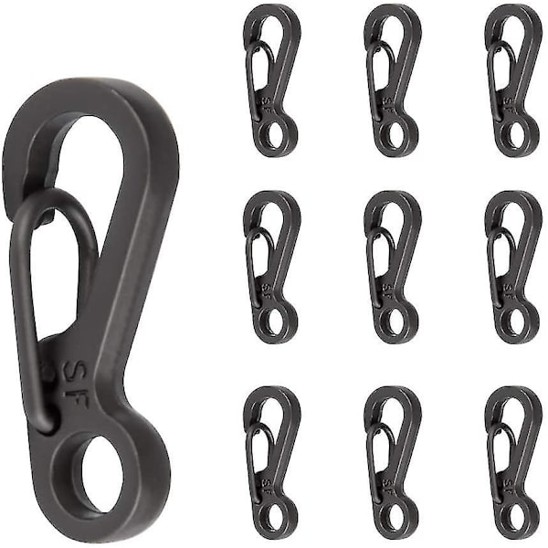 Mini Karabiner Klips Paracord Nøgleringe, 10 stk. Fjeder Karabiner L