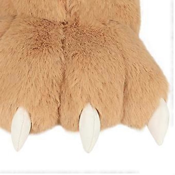 2 st Björntass Tofflor Dam Djurtassar Plyschtofflor Söta Halkfria Tecknade Inomhus Hemtofflor Varma Husskor för Sovrum (Camel) Camel