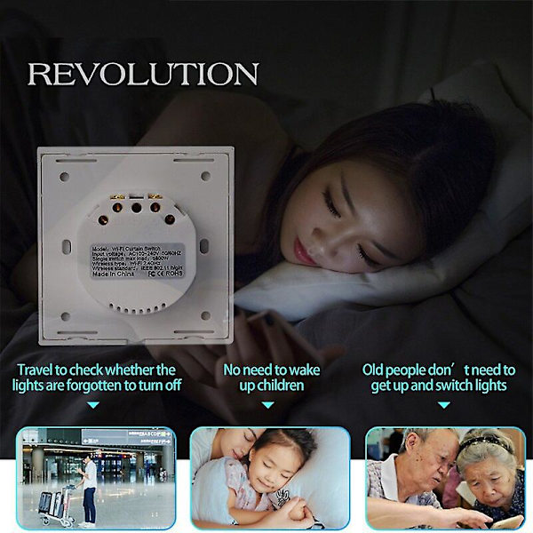 Tuya Zigbee/wifi Bluetooth Smart Gardinstyring Rullgardiner Rullgardin Touch