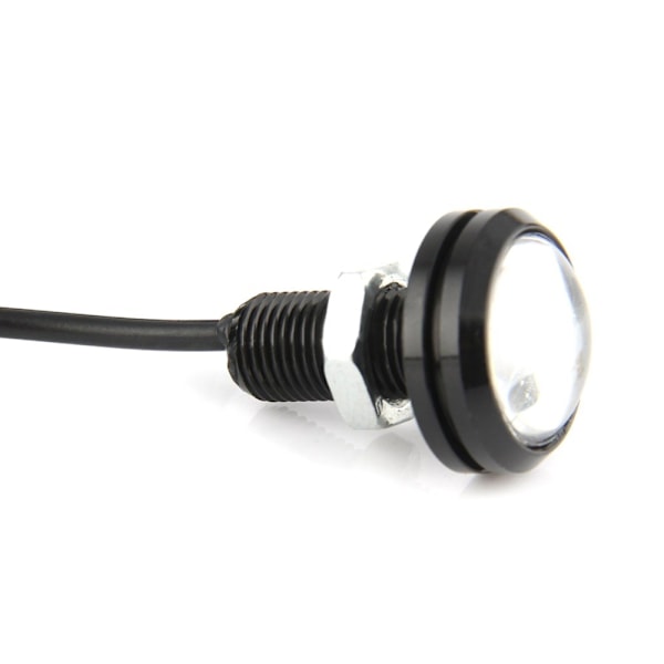 10 stk. bil LED ørneøjelampe 23MM 4014 12LED linse superlysende hi