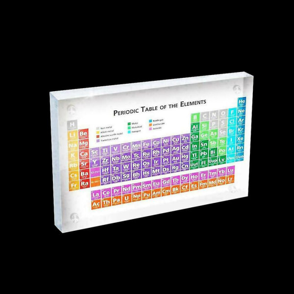 Akryl periodiska tabell av element Visa samling hantverk för lärare studenter vetenskap entusiaster