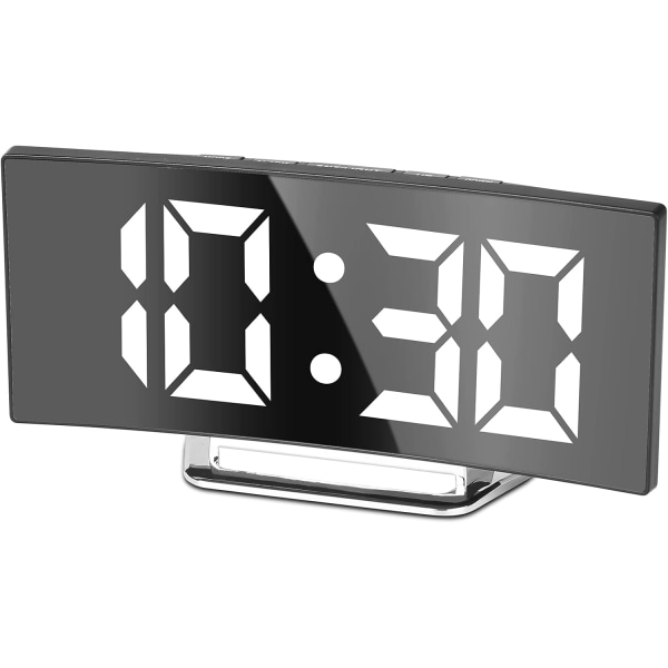 Digital väckarklocka för sovrum 7'' Spegelskärm LED 2 Ljusstyrka