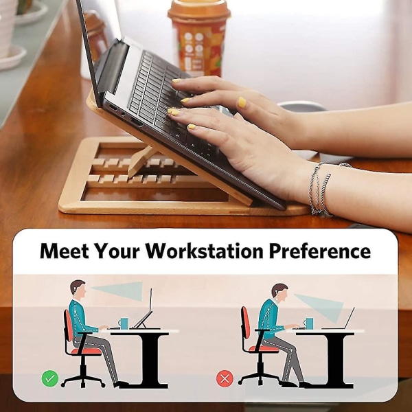Bærbar computerstand, ergonomisk notesbogstand: Uniersal pc-holder, montering, stigerør