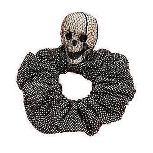 Punk-pääkallokuminauhat Cool Dark -sarjan hiuslenkit joustava hiusnauha Halloween-teemainen kuminauha festivaaliasusteet musta