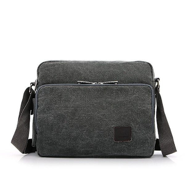 Herr Multifunktionell Canvasväska Hög Kvalitet Casual Resväska Bolsa Masculina Herr Axelväska Messenger Väskor（Grå）