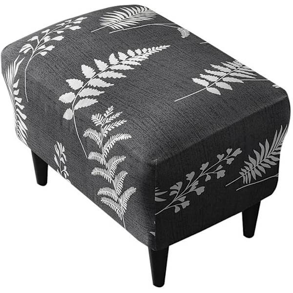 1PC (Vita lakan) Ottoman-överdrag Rektangulärt stretch Ottoman-överdrag