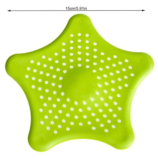 2 stjärnformade silikonköksgolvavlopp, 15 cm