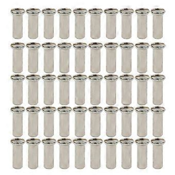 50 STK Messing Eger Nippel 14G 13G 12G Mountain Road Cykler Hjul E-cykel Scooter Cykel Eger Hætte Messing Cykel Del Belagt 50 stk 13G sølv 13mm 50pc 13G silver 13mm