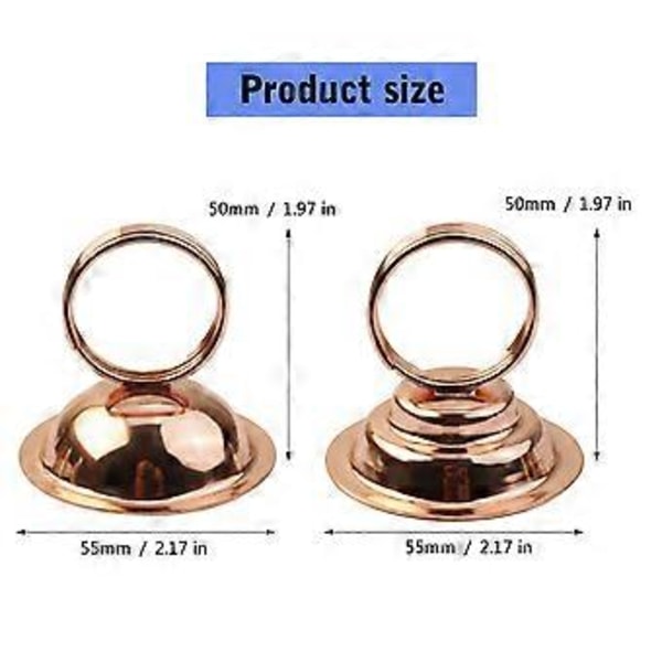 Förpackning med 12 praktiska bordsnummerställ Eleganta bordsnummerställ för speciella evenemangsplaceringar roséguld rose gold B