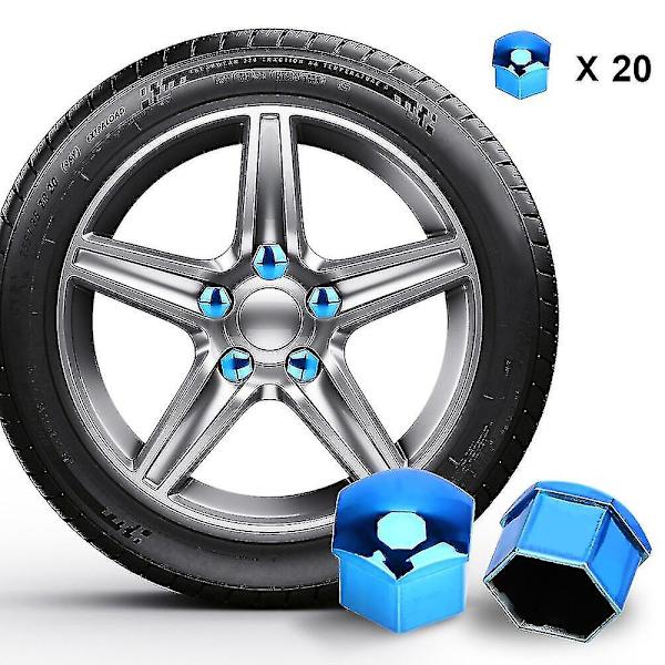 Beskyttelsesdeksler Hetter Utvendig Dekorasjon 17mm Anti-rust Bil Dekk Mutter Bolt Auto Hub Skrue Deksel 20 Stykker Bilhjul Mutter Dekselgrayaespa