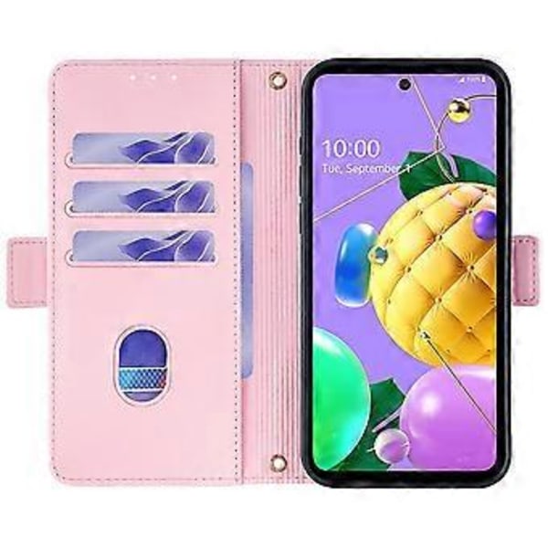 För LG K52 Plånboksfodral RFID-skydd PU Läder Crossbody Telefonväska Fodral Style C