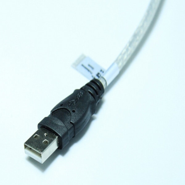 USB til parallelport kabel, USB til IEEE1284 printerkabel, transparent flettet forbindelseskabel