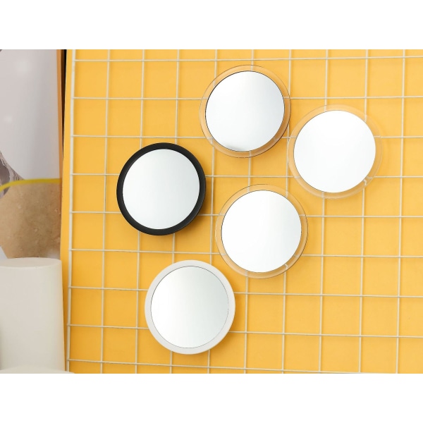 15x Förstorande Spegel Badrumsspegel, Makeup Skönhetsspegel Glas Kosmetikaspegel Rund Spegel Med Sugkoppar（Silver）