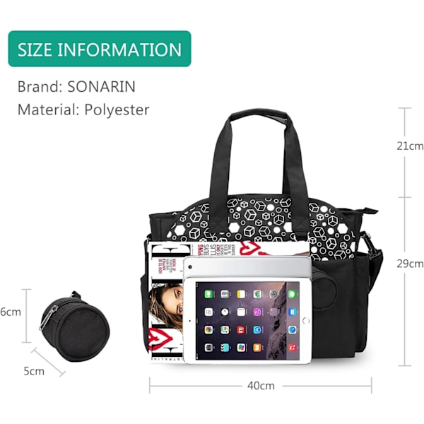 Baby Nappy Changing Tote Bag, Multi-Function Waterproof Baby Chang