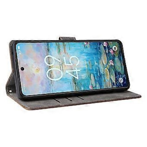 Til TCL 50 Pro NxtPaper 5G/50 NxtPaper 5G Wallet Case RFID-blokering PU Læder Cover Stativ Visning Brown