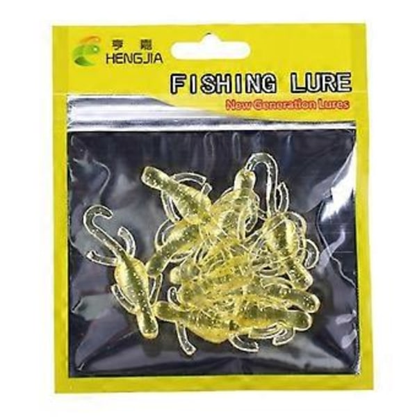 SO103 10 ST 5cm/1g Gecko-formad Simuleringsfiskbete Mjukt Bete för Fiske Beige