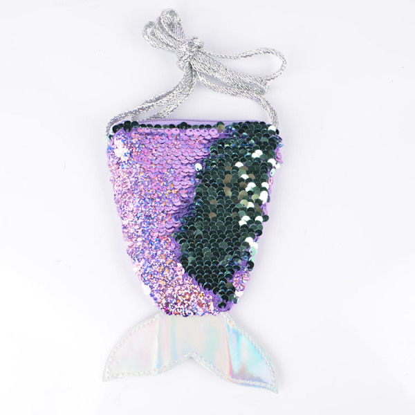 3 stk. Glitter Pung til Små Piger Mini Havfrue Hale Sequin Piger Crossbody Taske med Rem til Piger Børn Fødselsdagsfest Favors
