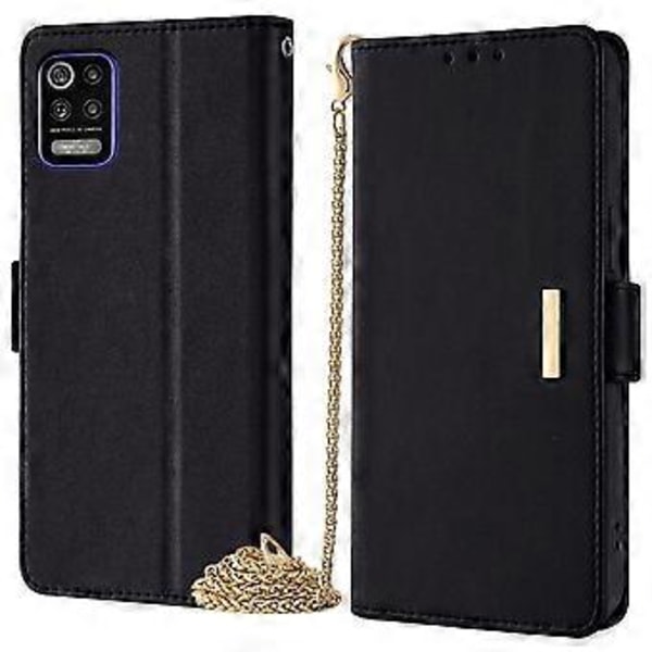 För LG K52 Plånboksfodral RFID-skydd PU Läder Crossbody Telefonväska Fodral Style D