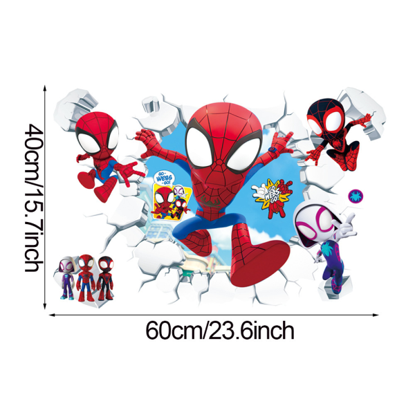 Avengers 3D vægklistermærke, tapet, PVC, 60cm*40cm