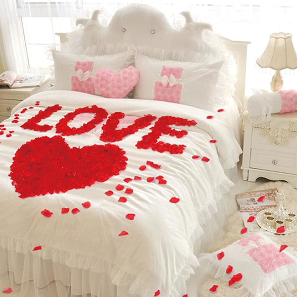 3000-pack konstgjorda röda rosenblad - Rosenblad - för Valentin