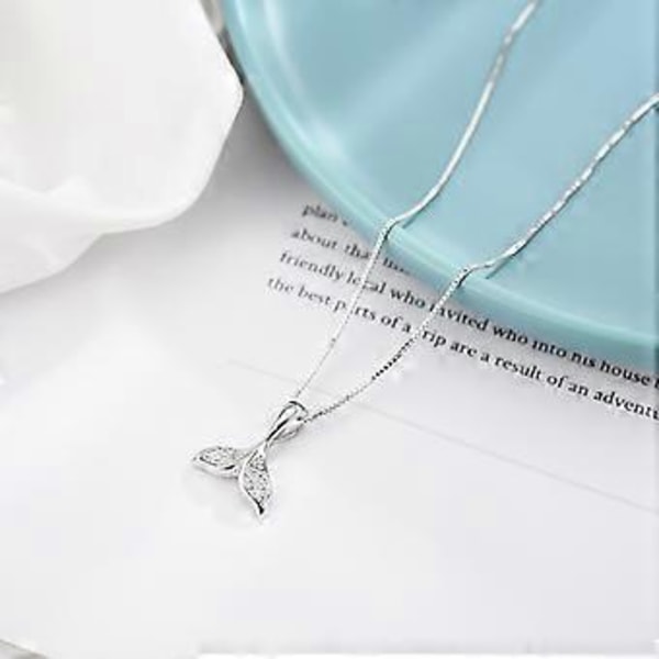 Halsband Dam Sterling Silver Lätt Lyx Enkelt Hänge Nyckelbenskedja Gåva, Smyckesgåvor till Mamma Fru Flickvän