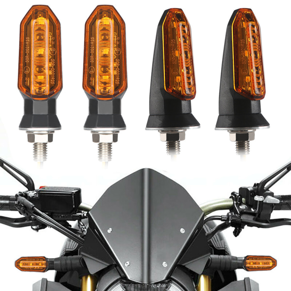 4 stk. 3LED motorcykel blinklys - gult E1