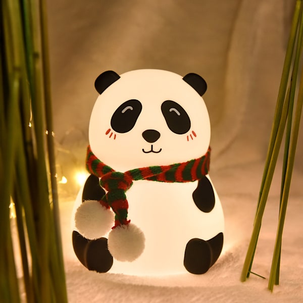 Natlys Panda Silikone Dekoration Tegneserie Kreativ Gave Sød