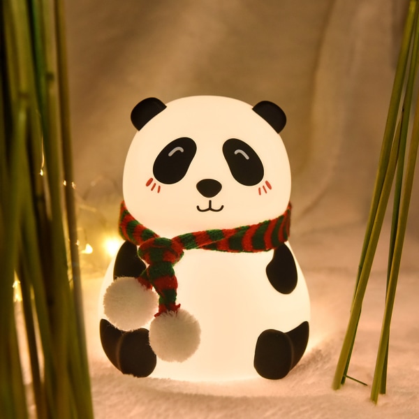 Nattljus Panda silikon dekoration tecknad kreativ gåva söt
