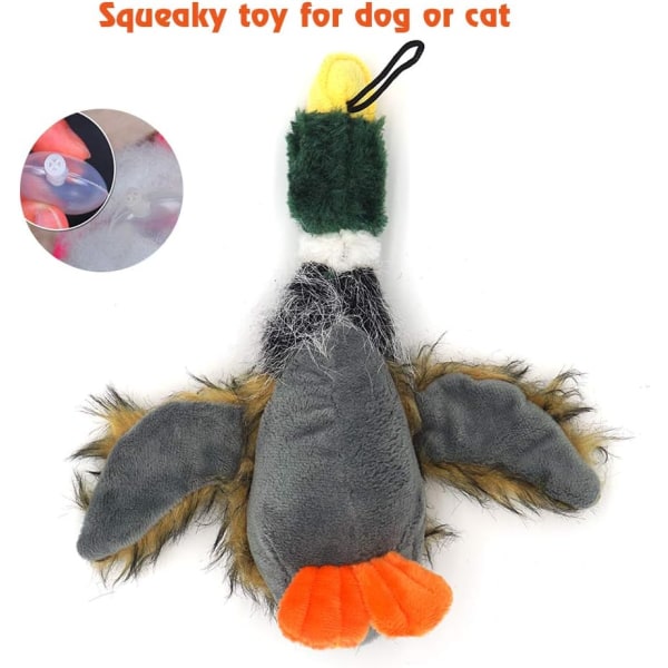 Plysch gräsand Duck Dog Toy, Piper Dog Toy, Plush Dog Chew Toy f