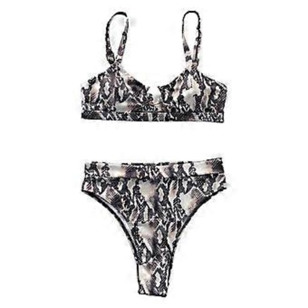 Bikinisetti, jossa olkaimellinen toppi, korkeavyötäröiset brasilialaiset uima-asut, ranta-, matka-, uimapuku, tankini (Serpentine XL) Serpentine XL