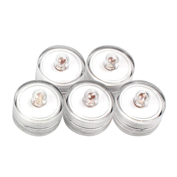 12 stk nedsenkbare LED-lys for dekorasjon, lite vanntett telys for akvarium, dam, basseng, hage, fest