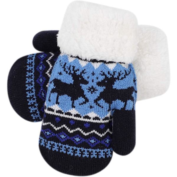 Vinter Skiglove Tykkede Strikkede Hansker og Fleeceforet Hansker